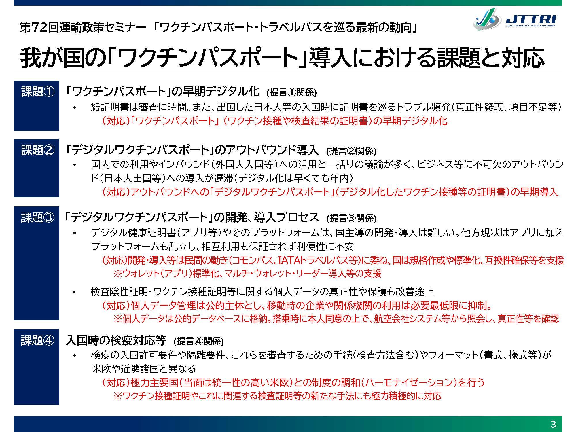 我が国の「ワクチンパスポート」導入における課題と対応