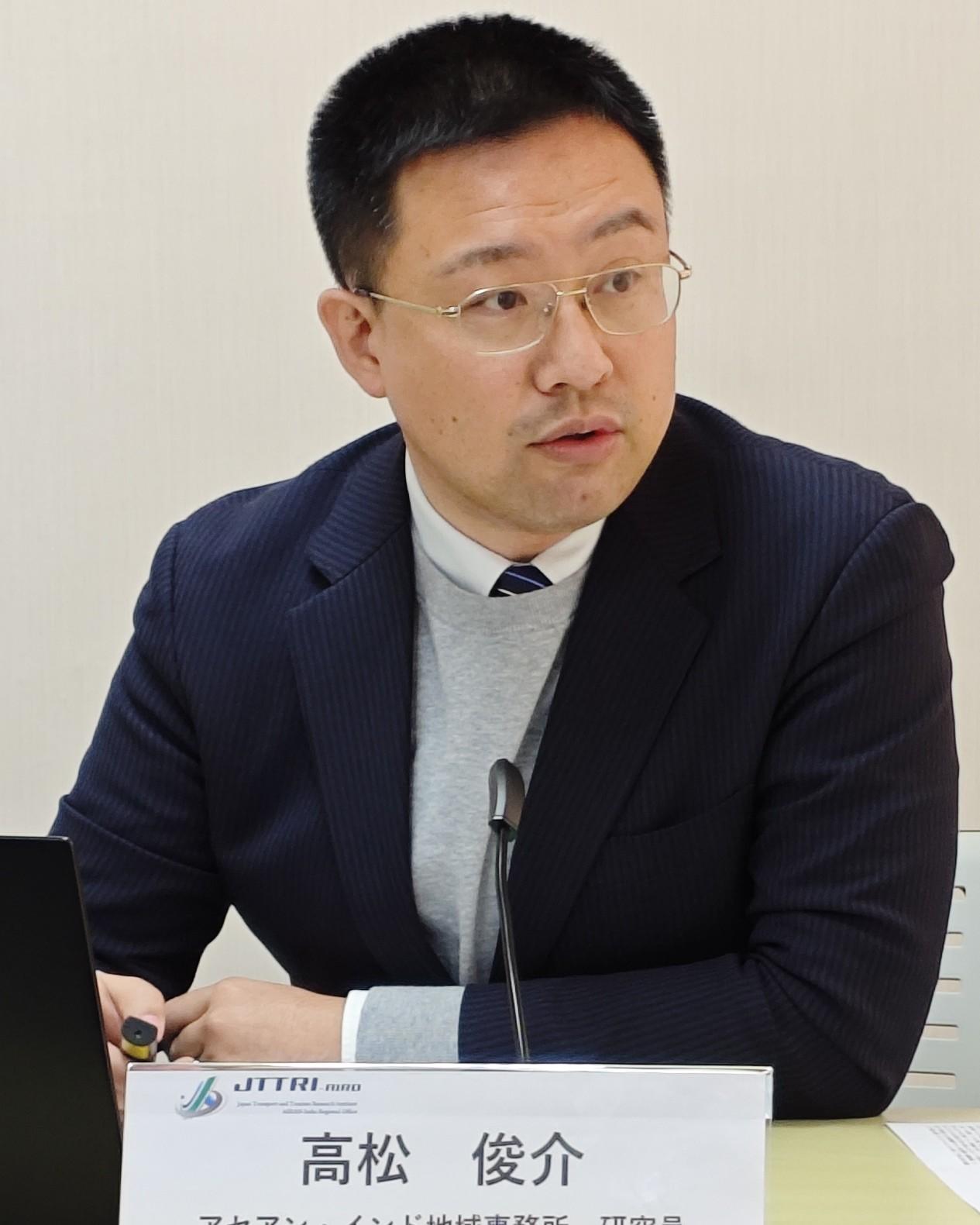 『都市鉄道を有する高速鉄道駅の周辺開発スキームに関する調査』<br><br>　高松　俊介　　アセアン・インド地域事務所　研究員